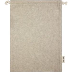 Pheebs 150 g/m2 GRS recycled cotton gift bag large 4L, Heather natural (Pouches, paper bags, carriers)