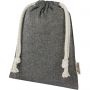 Pheebs 150 g/m2 GRS recycled cotton gift bag small 0.5L, Heather black