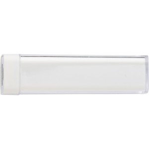 Powerbank 'Slimline' aus Kunststoff, Wei