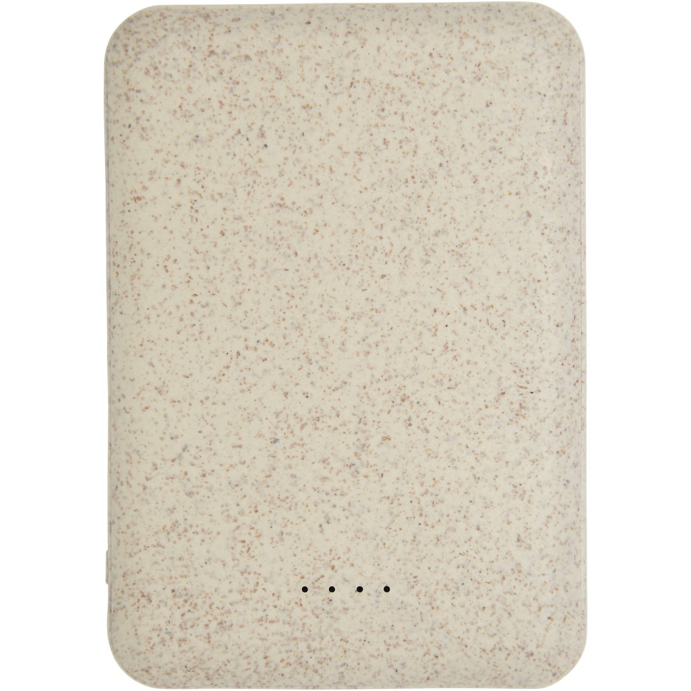Asama 5000 mAh Powerbank aus Weizenstroh, beige (Powerbanks)