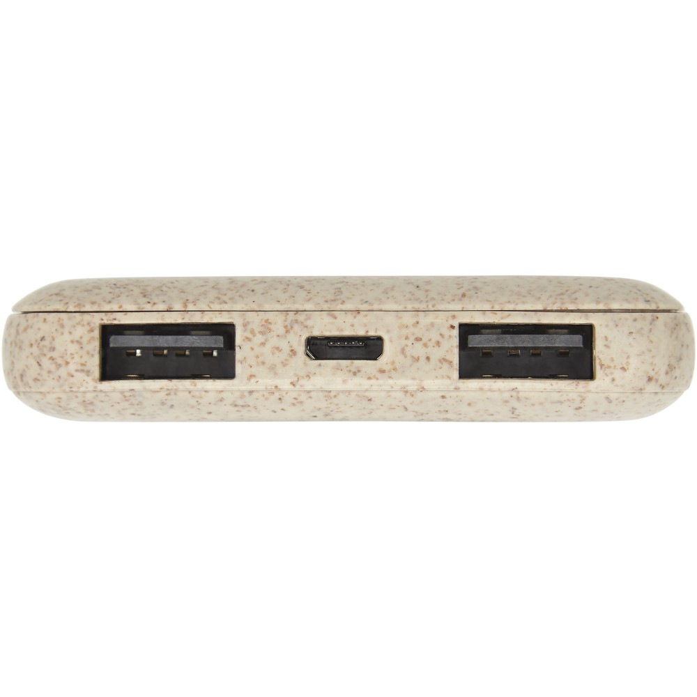 Asama 5000 mAh Powerbank aus Weizenstroh, beige (Powerbanks)