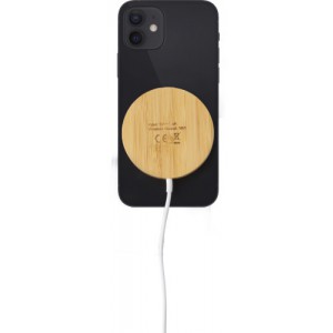 Bamboo wireless charger Riaz, bamboo (Powerbanks)