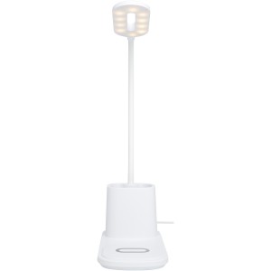 Bright desk lamp and organizer with wireless charger, White (Powerbanks)