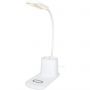 Bright desk lamp and organizer with wireless charger, White