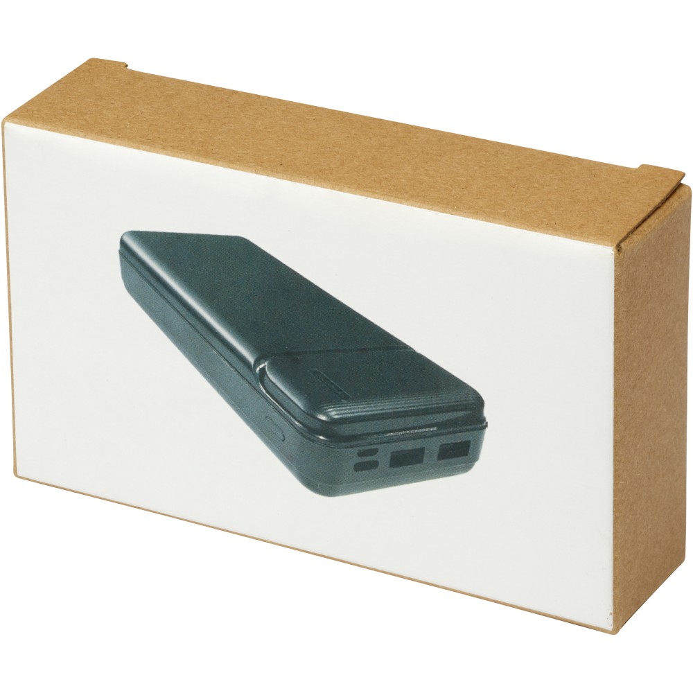 Loop 20.000 mAh Powerbank aus recyceltem Kunststoff, schwarz (Powerbanks)