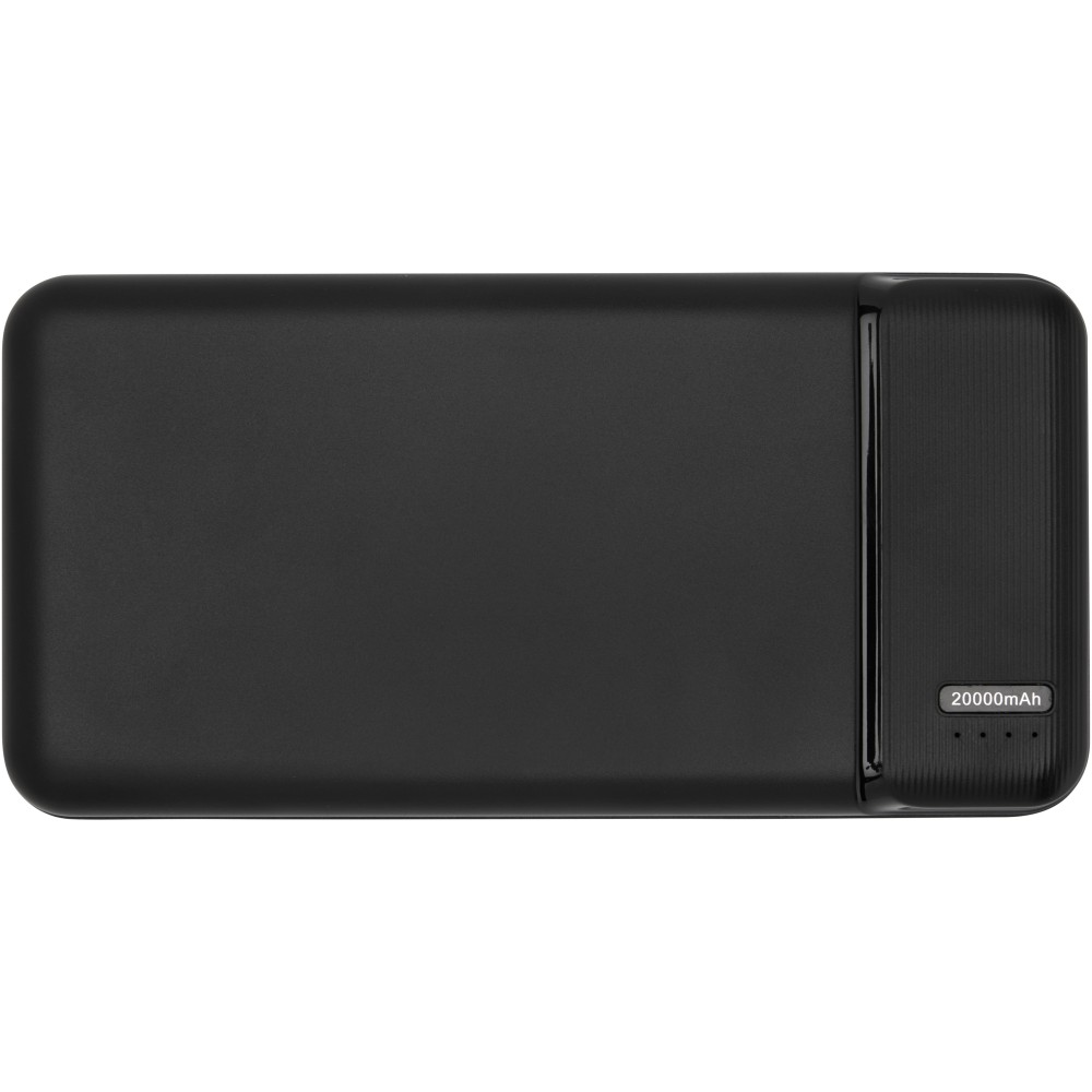 Loop 20.000 mAh Powerbank aus recyceltem Kunststoff, schwarz (Powerbanks)