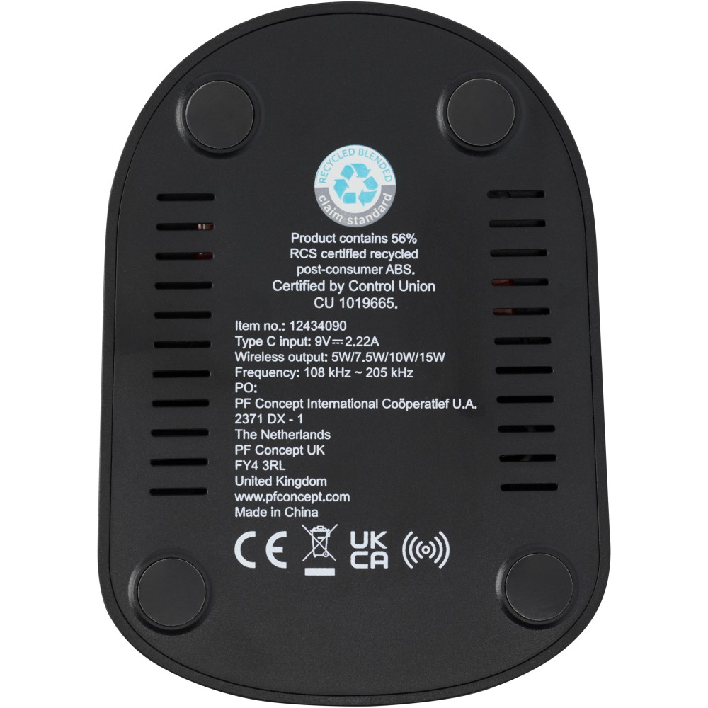 Loop kabellose Ladestation mit 15W Doppelspule aus recycelte (Powerbanks)