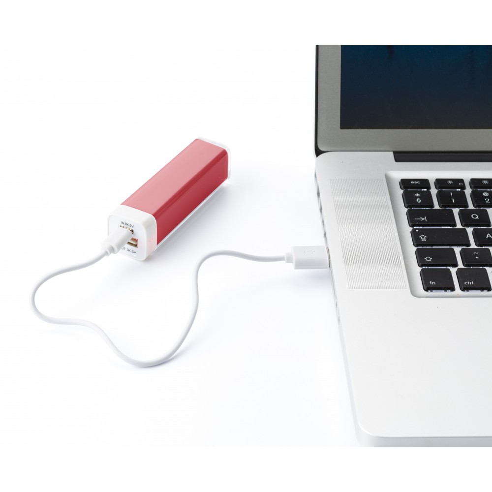 Powerbank aus ABS-Kunststoff Nia, Rot (Powerbanks)