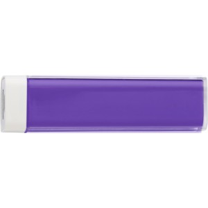 Powerbank 'Slimline' aus Kunststoff, Violett