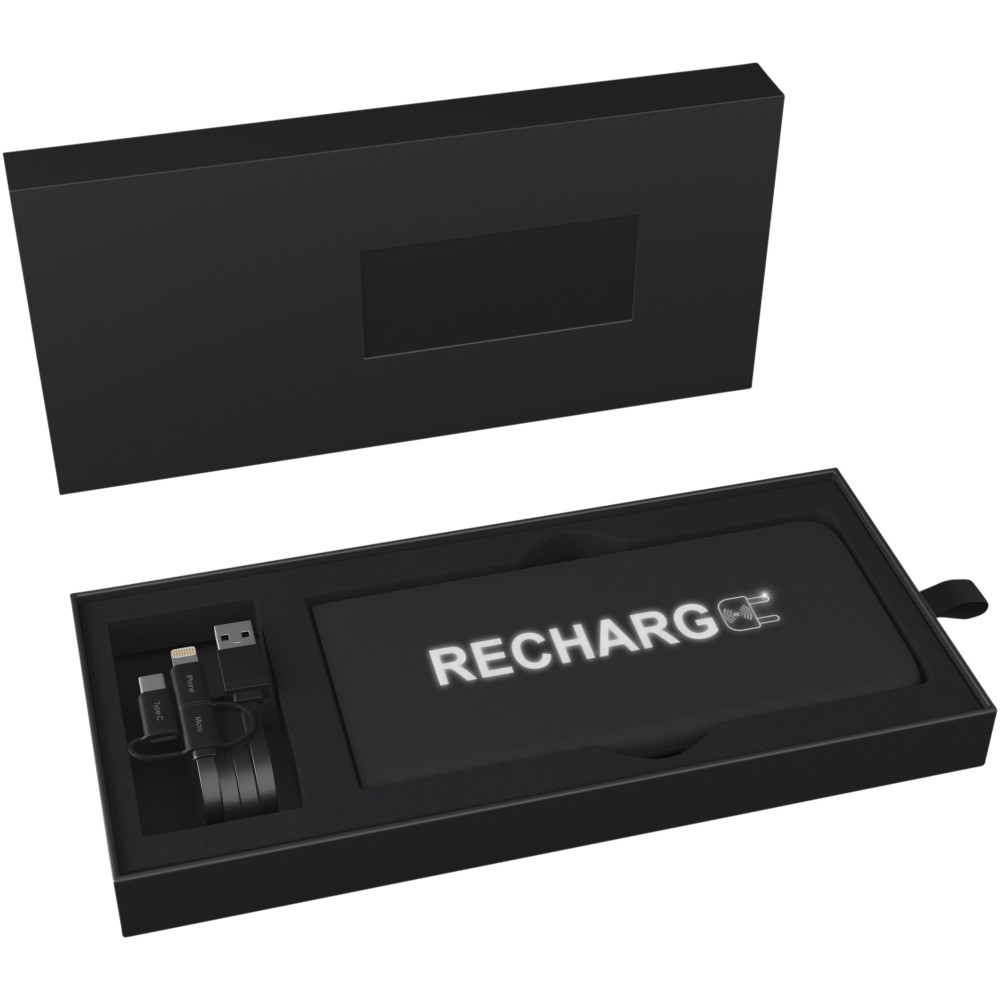 SCX.design P15 5000 mAh Powerbank mit Leuchtlogo, schwarz (Powerbanks)