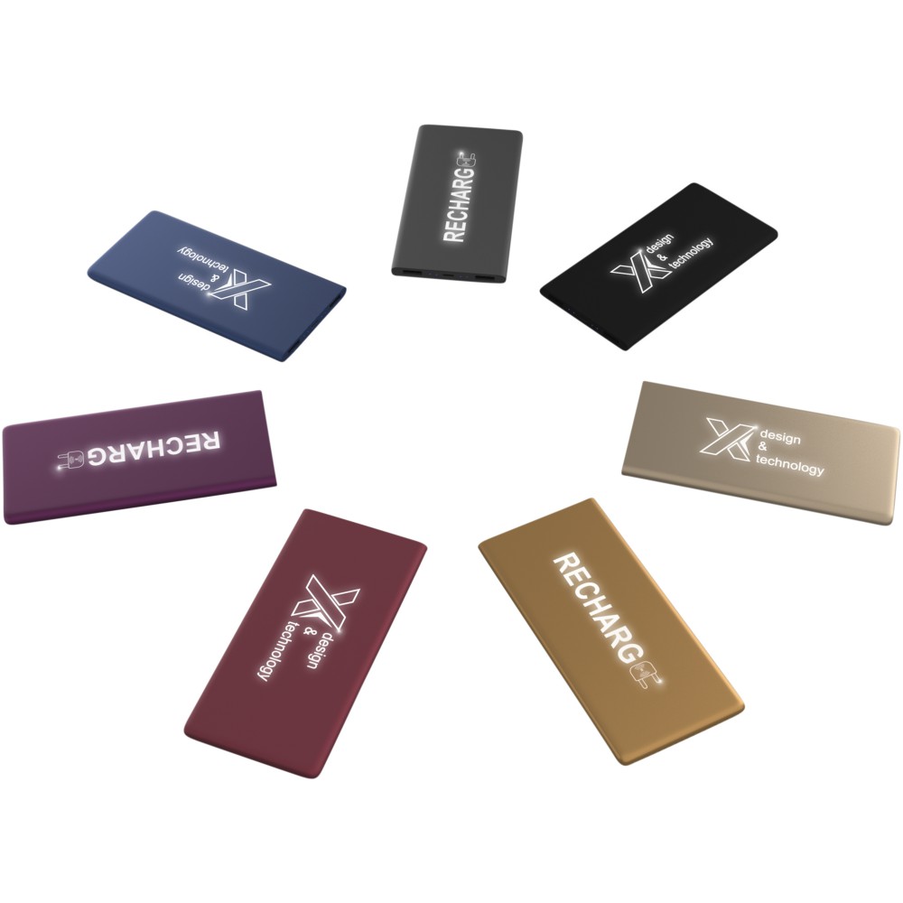 SCX.design P15 5000 mAh Powerbank mit Leuchtlogo, schwarz (Powerbanks)