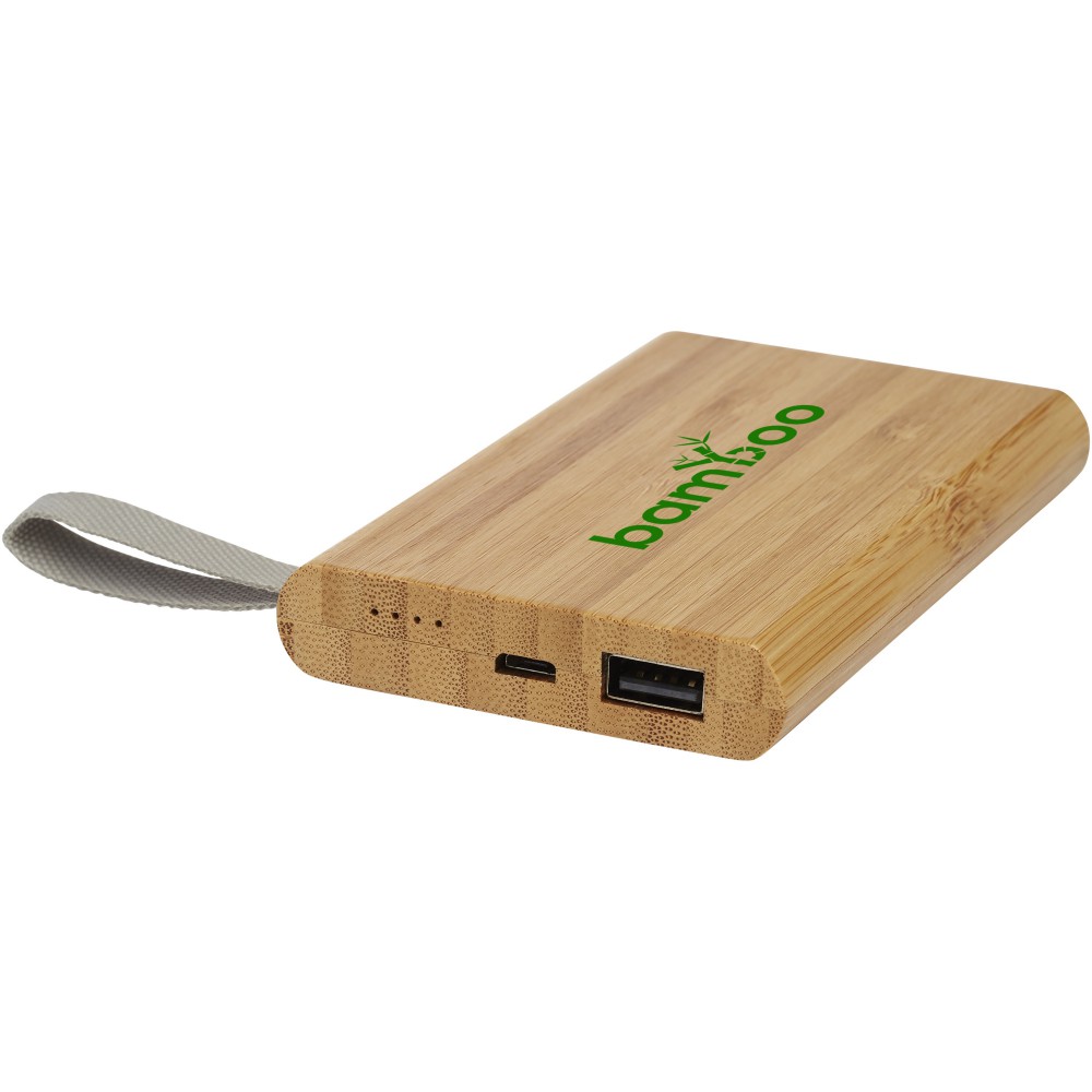 Tulda 5000 mAh Powerbank aus Bambus, natur (Powerbanks)