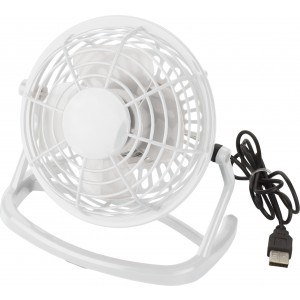 PP desk fan Preston, white (Office desk equipment)