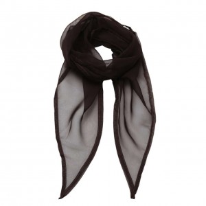 'COLOURS COLLECTION' PLAIN CHIFFON SCARF, Brown, U <font size=1>[ENG]</font>