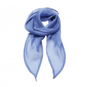 'COLOURS COLLECTION' PLAIN CHIFFON SCARF, Mid Blue, U <font size=1>[ENG]</font>