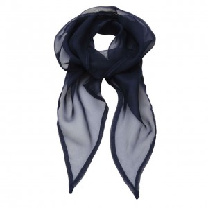 'COLOURS COLLECTION' PLAIN CHIFFON SCARF, Navy, U <font size=1>[ENG]</font>
