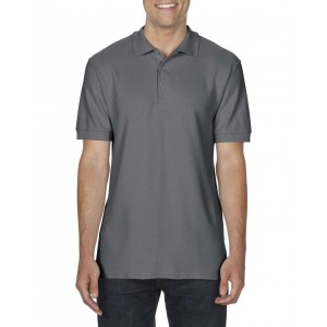 PREMIUM COTTON<SUP>(r)</SUP> ADULT DOUBLE PIQU POLO, Charcoal (Polo shirt, 90-100% cotton)