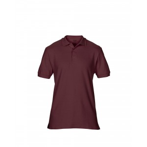 PREMIUM COTTON<SUP>(r)</SUP> ADULT DOUBLE PIQU POLO, Maroon (Polo shirt, 90-100% cotton)