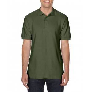 PREMIUM COTTON<SUP>(r)</SUP> ADULT DOUBLE PIQU POLO, Military Green (Polo shirt, 90-100% cotton)