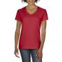 PREMIUM COTTON(r) LADIES' V-NECK T-SHIRT, Red