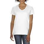 PREMIUM COTTON<sup>®</sup> LADIES' V-NECK T-SHIRT, White (GIL4100VWH)