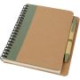 Priestly recycled notebook with pen, Heather green, Natural