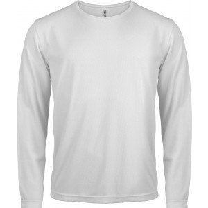 MEN'S LONG-SLEEVED SPORTS T-SHIRT, White <font size=1>[ENG]</font>