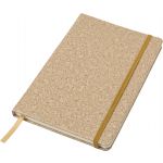 PU covered notebook with cork print (A5), brown (7257-11CD)