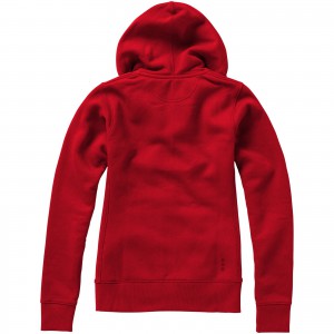 Arora hooded full zip ladies sweater, Red (Pullovers)