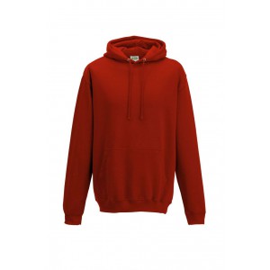 COLLEGE HOODIE, Fire Red (Pullovers)