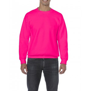 HEAVY BLEND(tm) ADULT CREWNECK SWEATSHIRT, Safety Pink (Pullovers)