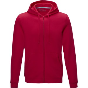 Ruby men's GOTS organic GRS recycled full zip hoodie, Red (Pullovers)