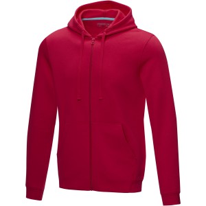 Ruby men's GOTS organic GRS recycled full zip hoodie, Red (Pullovers)