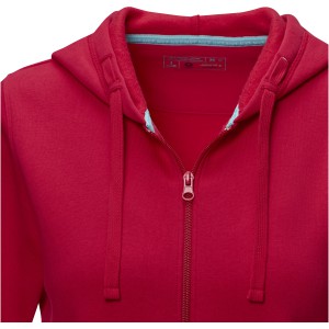 Ruby women's GOTS organic GRS recycled full zip hoodie, Red (Pullovers)