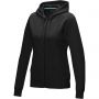 Ruby women's GOTS organic GRS recycled full zip hoodie, Solid black