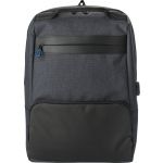 PVC backpack with anti-theft back pocket., black (8996-01CD)