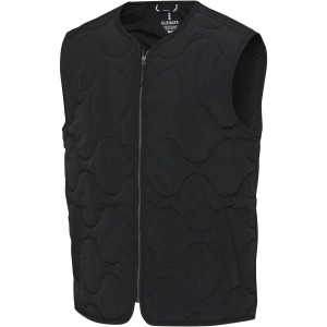 Quartz GRS recycled unisex quilted bodywarmer, Solid black <font size=1>[ENG]</font>