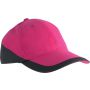 RACING - TWO-TONE 6 PANEL CAP, Fuchsia/Dark Grey