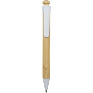 Rattan bamboo and recycled plastic ballpoint pen (black ink) (Wooden, bamboo, carton pen)