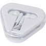 Rebel earbuds with recycled plastic storage box, White