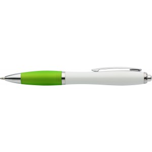 Recycled ABS ballpen Trevor, lime (Plastic pen)