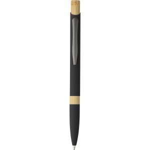 Recycled aluminium ballpen Calandra, black (Metallkugelschreiber)