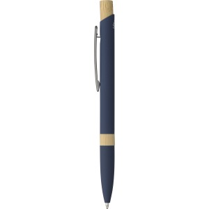 Recycled aluminium ballpen Calandra, blue (Metallkugelschreiber)