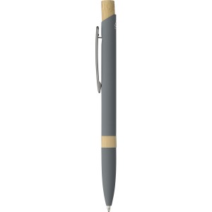 Recycled aluminium ballpen Calandra, grey (Metallkugelschreiber)