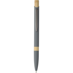 Recycled aluminium ballpen Calandra, grey (Metallkugelschreiber)