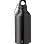 Recycled aluminium bottle (400 ml) Myles, black