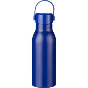 Recycled aluminium bottle Jakob, cobalt blue (Water bottles)