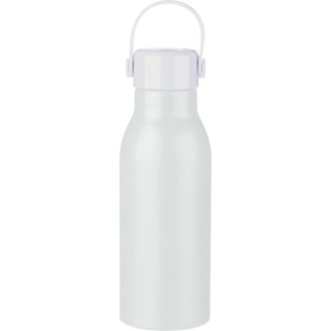 Recycled aluminium bottle Jakob, white (Water bottles)