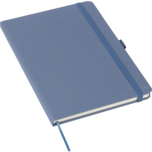 Recycled biowaste and carton notebook A5 Gertrud, blue (Notebooks)