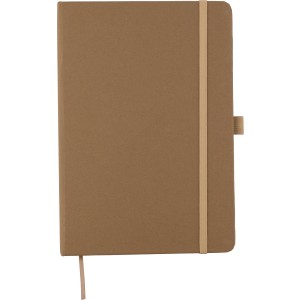 Recycled biowaste and carton notebook A5 Gertrud, brown (Notebooks)